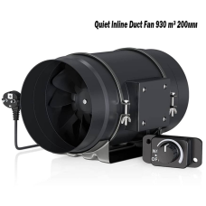 Канальний вентилятор із контролером швидкості Quiet Inline Duct Fan 930 m³ 200мм