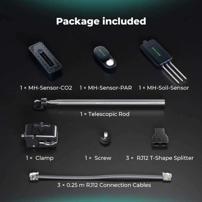 Mars Hydro Smart Sensor Kit — датчики CO₂, PPFD и почвы для iControl ...